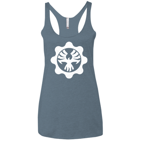 T-Shirts Indigo / X-Small Gears of War 4 Cog Emblem Women's Triblend Racerback Tank