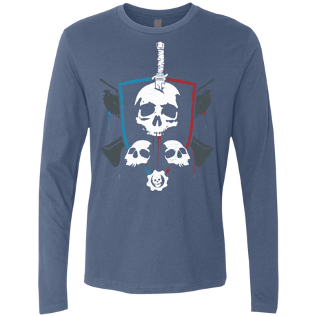 T-Shirts Indigo / Small Gears of War 4 Crest Men's Premium Long Sleeve