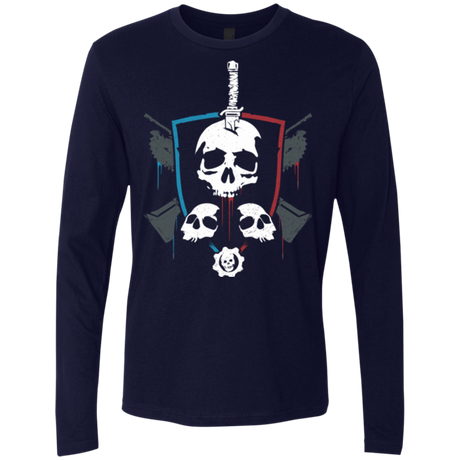 T-Shirts Midnight Navy / Small Gears of War 4 Crest Men's Premium Long Sleeve