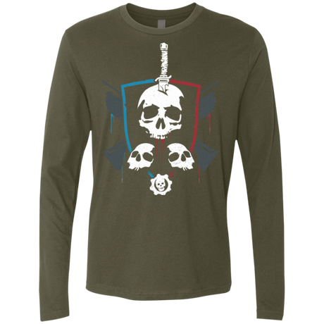 T-Shirts Military Green / Small Gears of War 4 Crest Men's Premium Long Sleeve