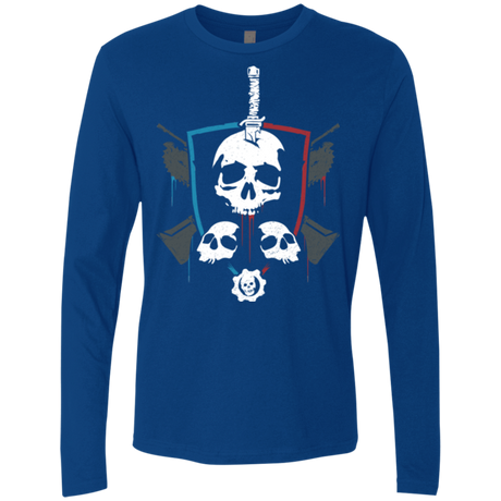 T-Shirts Royal / Small Gears of War 4 Crest Men's Premium Long Sleeve