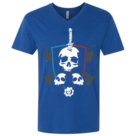 T-Shirts Royal / X-Small Gears of War 4 Crest Men's Premium V-Neck