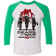 T-Shirts Heather White/Envy / X-Small Gears Of War 4 White Men's Triblend 3/4 Sleeve
