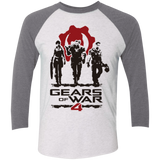 T-Shirts Heather White/Premium Heather / X-Small Gears Of War 4 White Men's Triblend 3/4 Sleeve