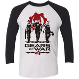 T-Shirts Heather White/Vintage Black / X-Small Gears Of War 4 White Men's Triblend 3/4 Sleeve