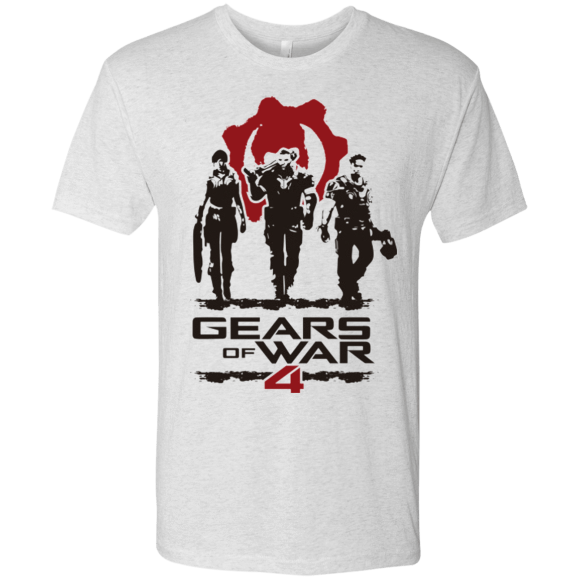 T-Shirts Heather White / Small Gears Of War 4 White Men's Triblend T-Shirt