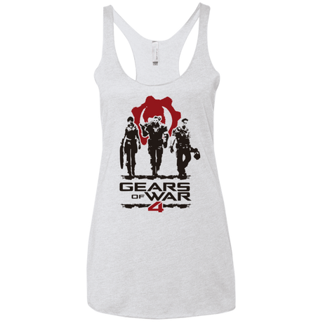 T-Shirts Heather White / X-Small Gears Of War 4 White Women's Triblend Racerback Tank