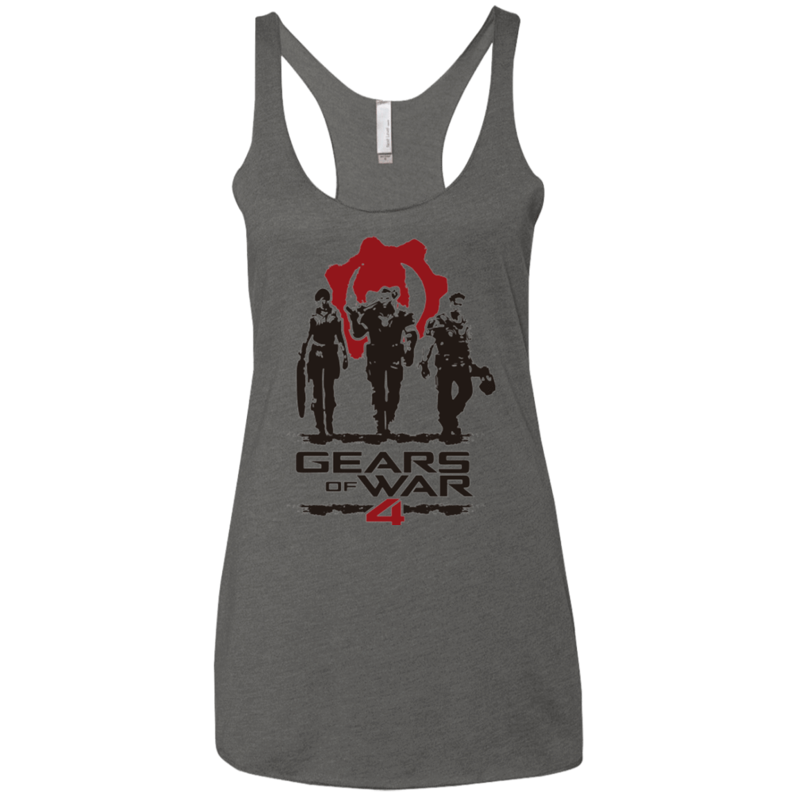 T-Shirts Premium Heather / X-Small Gears Of War 4 White Women's Triblend Racerback Tank