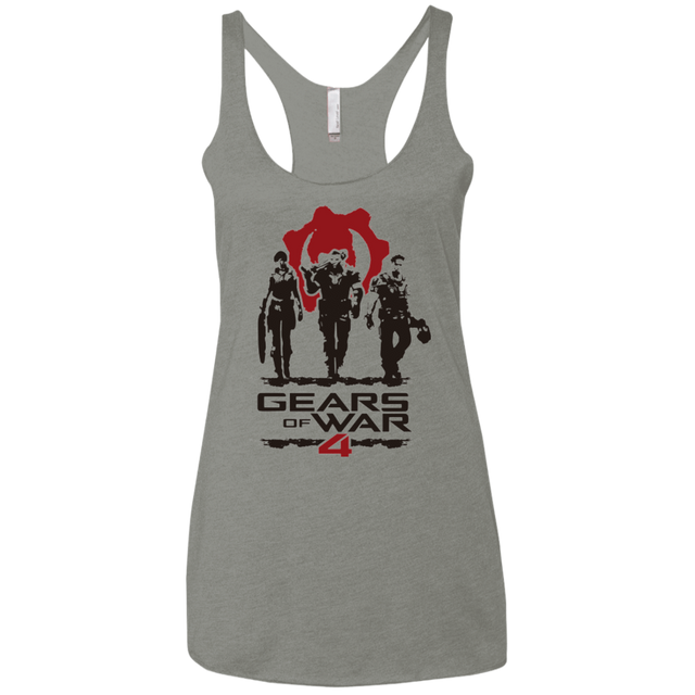 T-Shirts Venetian Grey / X-Small Gears Of War 4 White Women's Triblend Racerback Tank