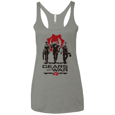 T-Shirts Venetian Grey / X-Small Gears Of War 4 White Women's Triblend Racerback Tank