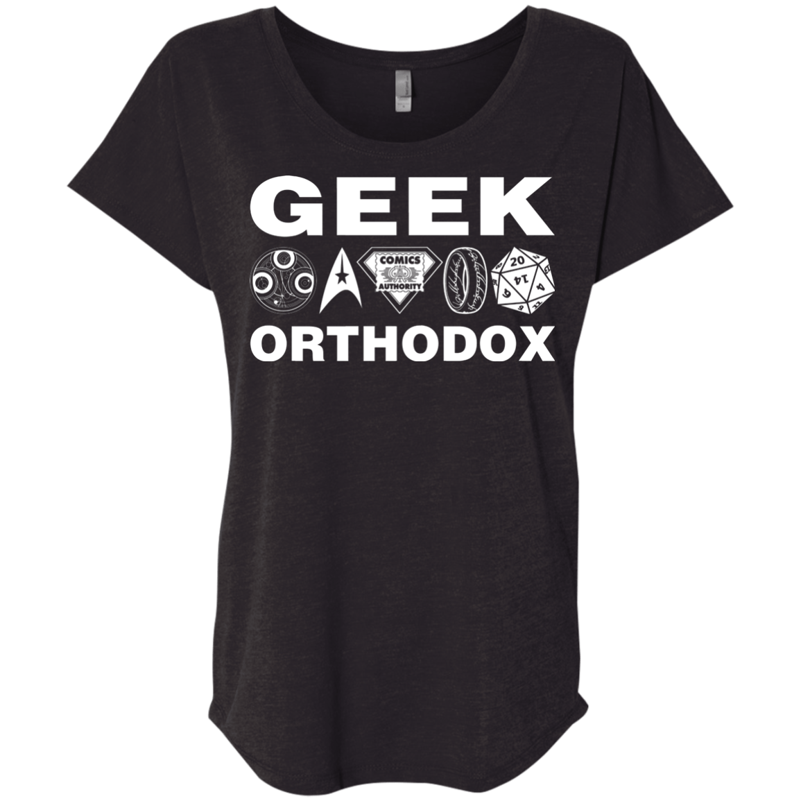 T-Shirts Vintage Black / X-Small Geek Orthodox Triblend Dolman Sleeve