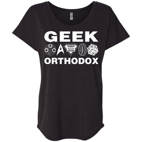 T-Shirts Vintage Black / X-Small Geek Orthodox Triblend Dolman Sleeve