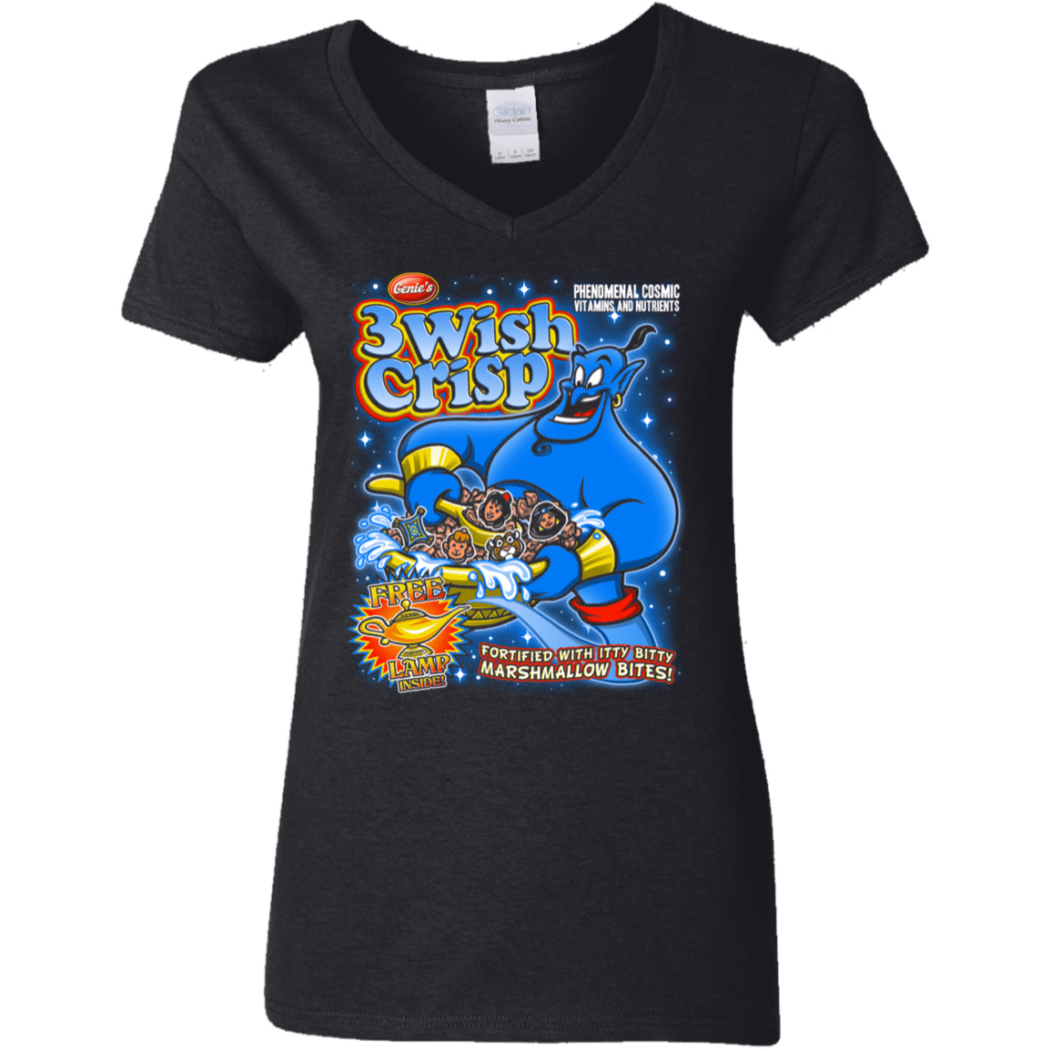 T-Shirts Black / S Genie Cereal Women's V-Neck T-Shirt