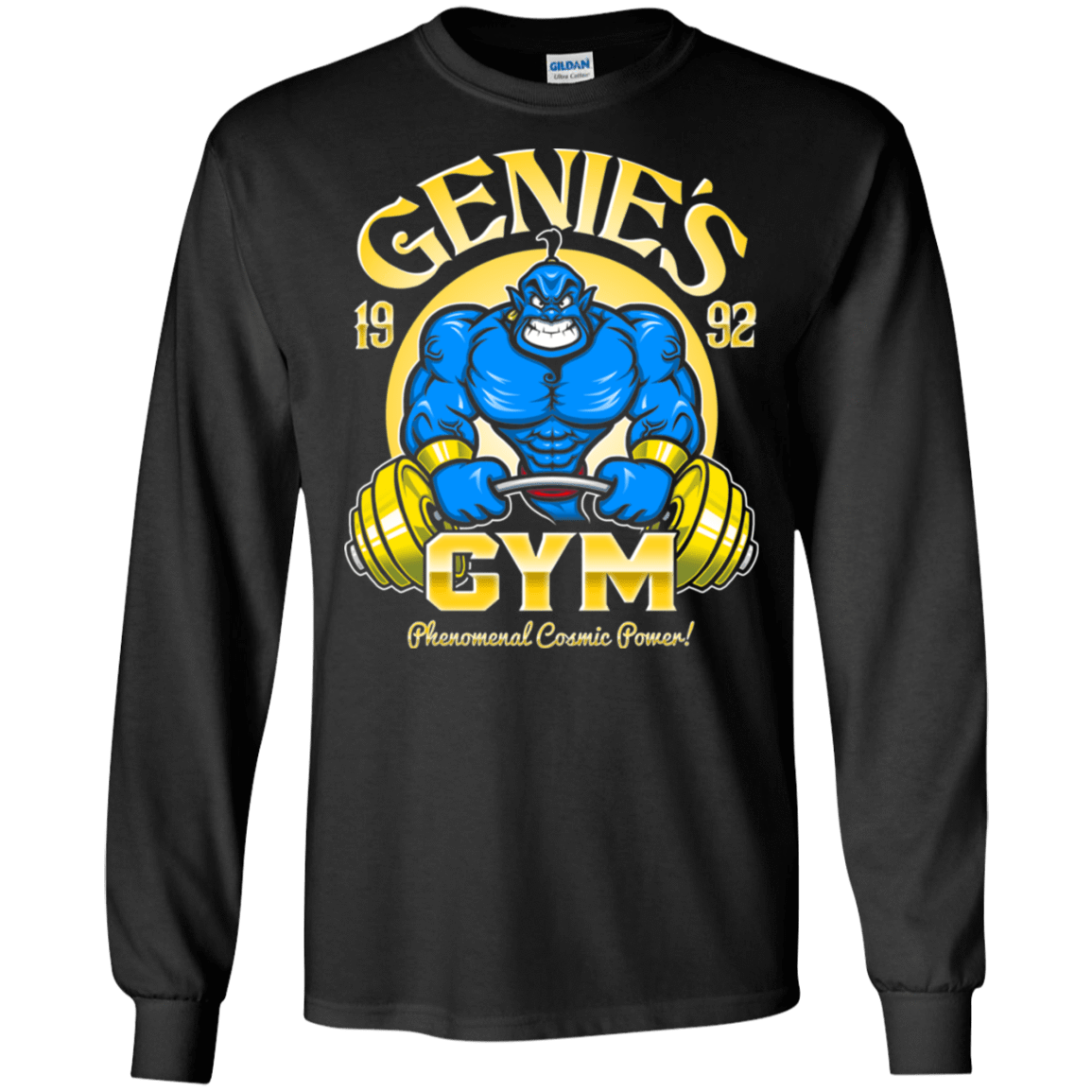 T-Shirts Black / S Genies Gym Men's Long Sleeve T-Shirt