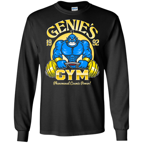 T-Shirts Black / S Genies Gym Men's Long Sleeve T-Shirt