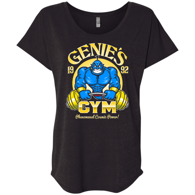 T-Shirts Vintage Black / X-Small Genies Gym Triblend Dolman Sleeve