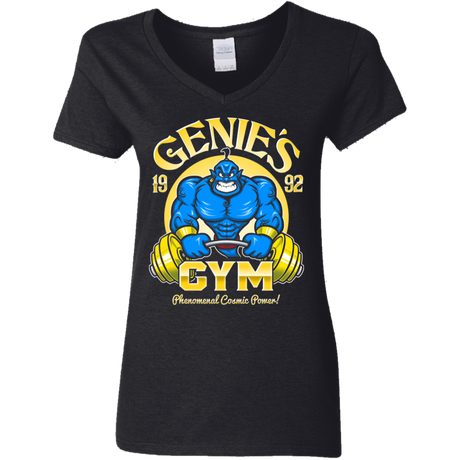 T-Shirts Black / S Genies Gym Women's V-Neck T-Shirt