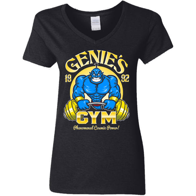 T-Shirts Black / S Genies Gym Women's V-Neck T-Shirt