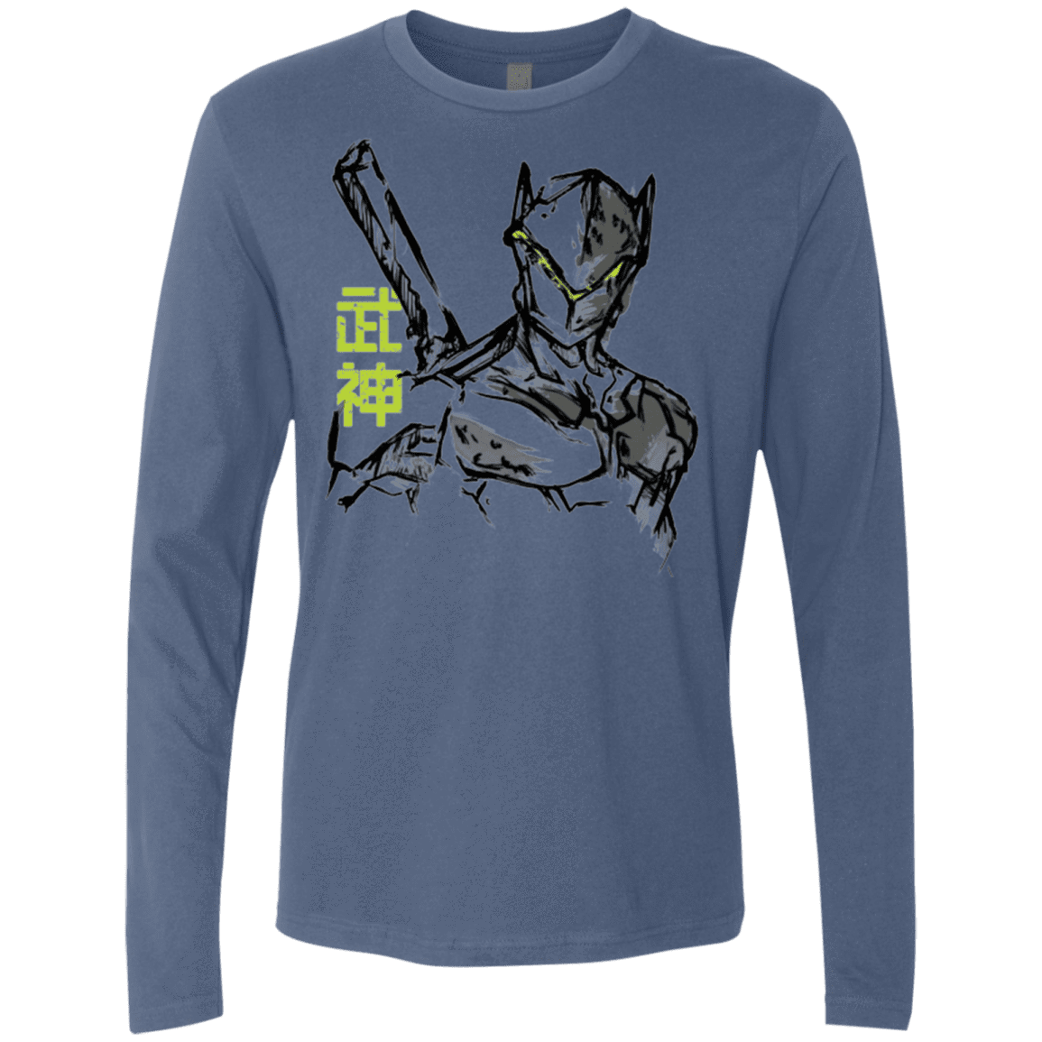 T-Shirts Indigo / Small Genji Men's Premium Long Sleeve