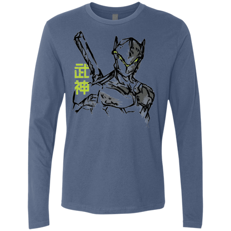 T-Shirts Indigo / Small Genji Men's Premium Long Sleeve