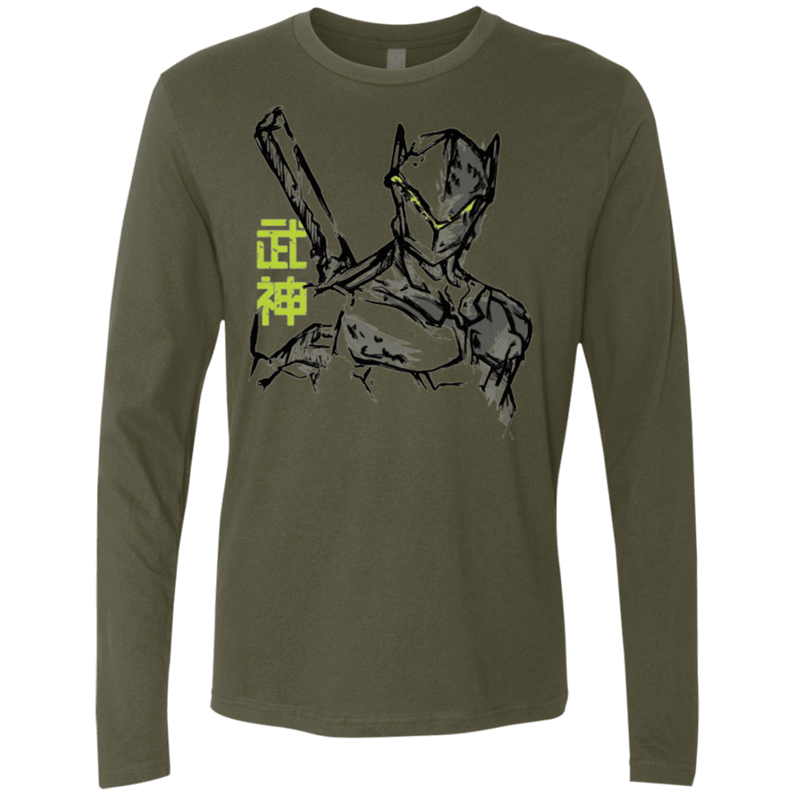 T-Shirts Military Green / Small Genji Men's Premium Long Sleeve