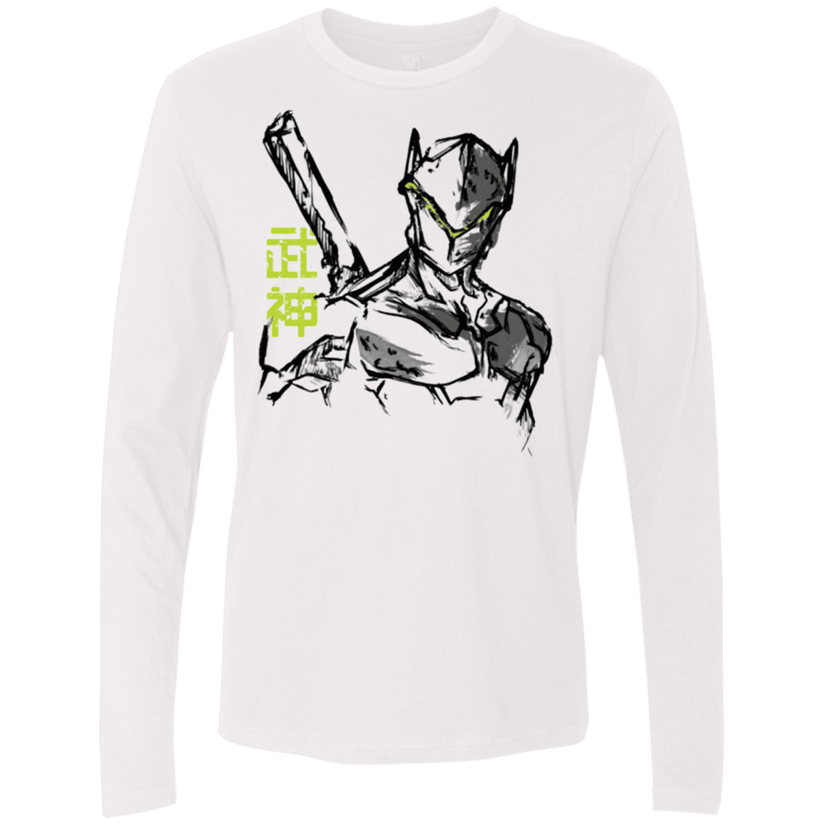 T-Shirts White / Small Genji Men's Premium Long Sleeve