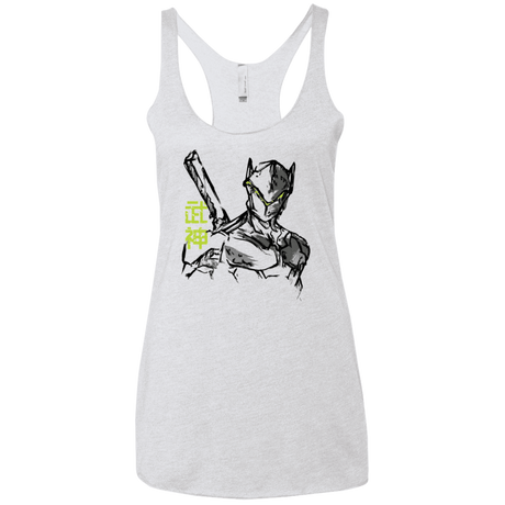 T-Shirts Heather White / X-Small Genji Women's Triblend Racerback Tank
