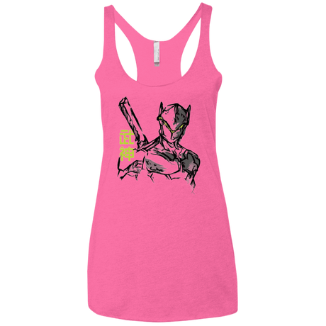 T-Shirts Vintage Pink / X-Small Genji Women's Triblend Racerback Tank