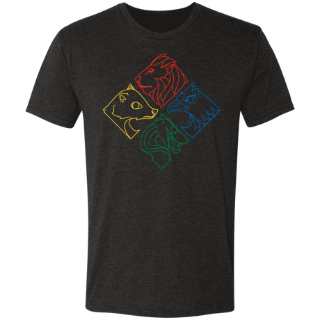T-Shirts Vintage Black / S Geometric Hogwarts Men's Triblend T-Shirt