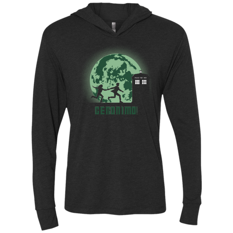 T-Shirts Vintage Black / X-Small Geronimo! Triblend Long Sleeve Hoodie Tee