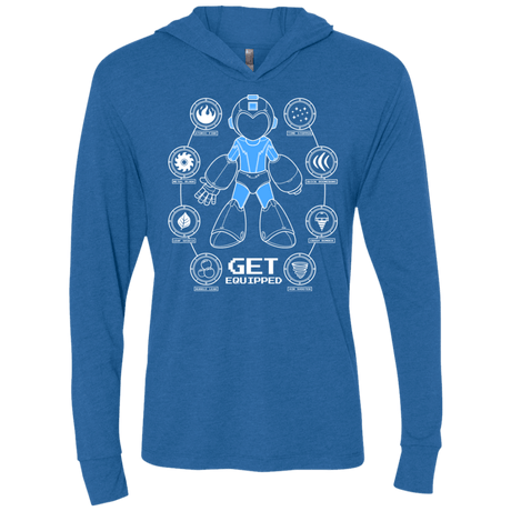 T-Shirts Vintage Royal / X-Small Get Equipped Triblend Long Sleeve Hoodie Tee