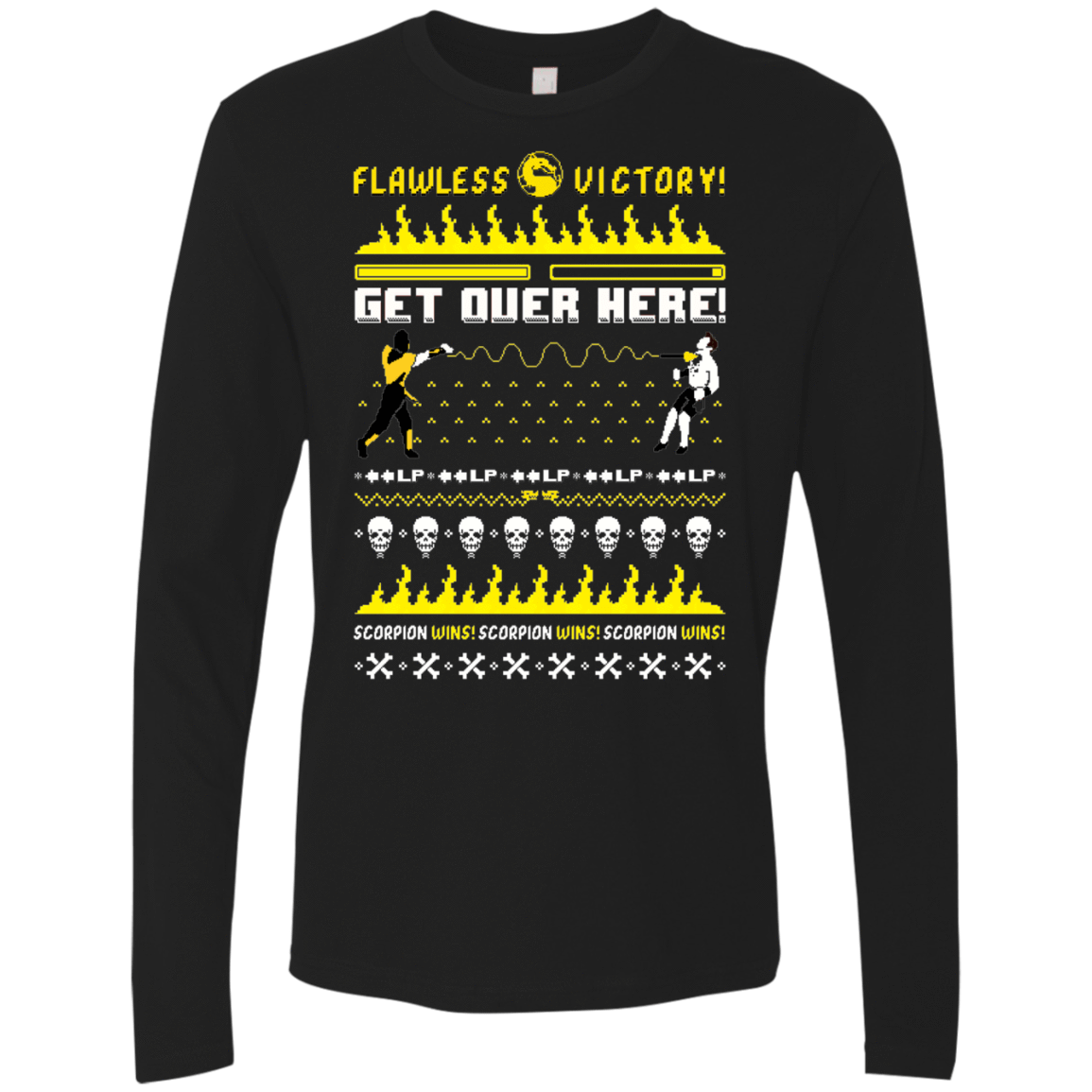 T-Shirts Black / Small Get Over Here Ugly Sweater Men's Premium Long Sleeve