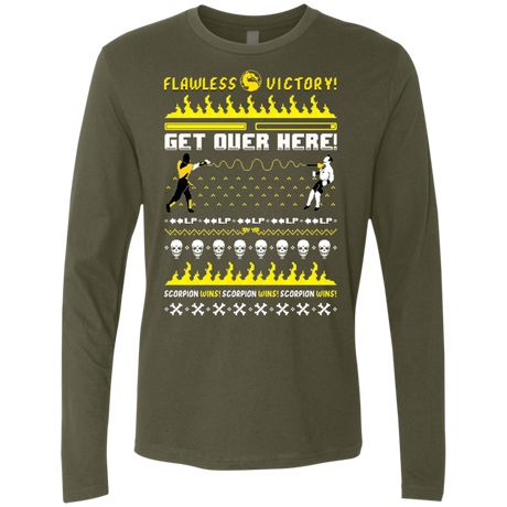 T-Shirts Military Green / Small Get Over Here Ugly Sweater Men's Premium Long Sleeve