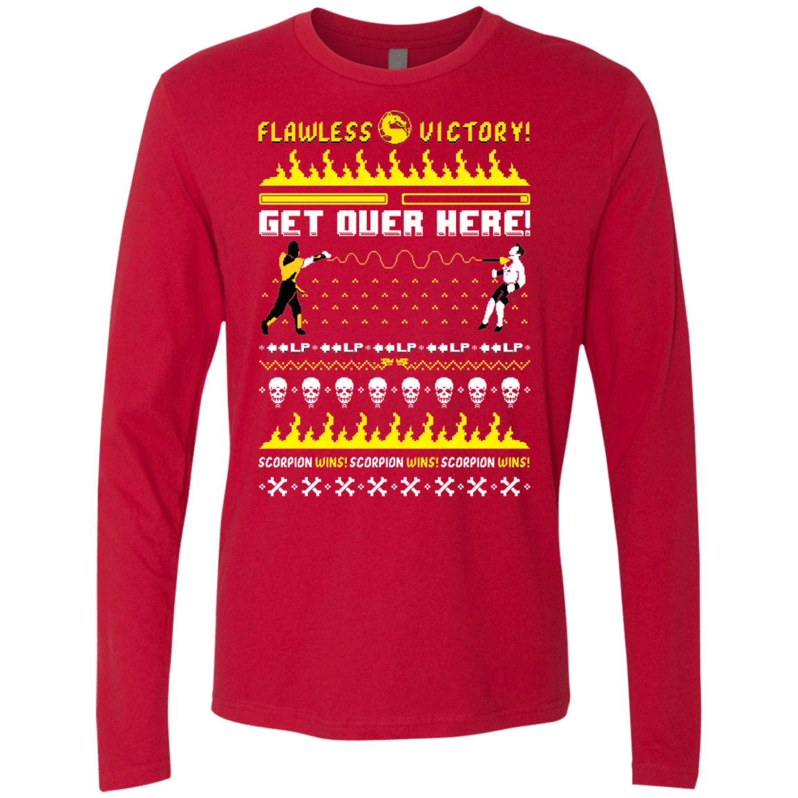 T-Shirts Red / Small Get Over Here Ugly Sweater Men's Premium Long Sleeve
