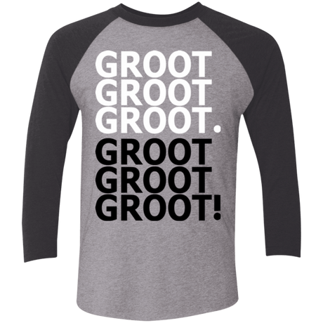 T-Shirts Premium Heather/ Vintage Black / X-Small Get over it Groot Men's Triblend 3/4 Sleeve