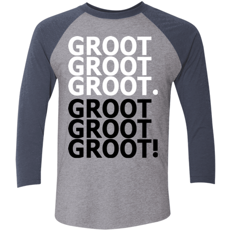 T-Shirts Premium Heather/ Vintage Navy / X-Small Get over it Groot Men's Triblend 3/4 Sleeve