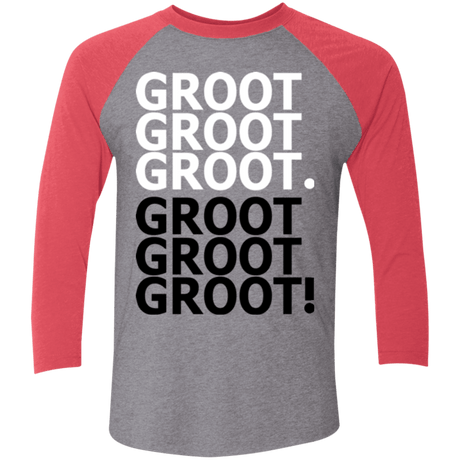 T-Shirts Premium Heather/ Vintage Red / X-Small Get over it Groot Men's Triblend 3/4 Sleeve