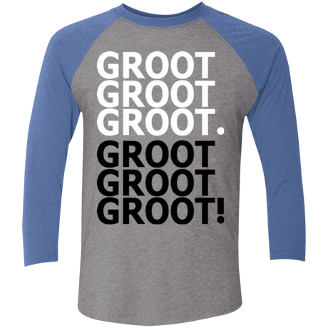 T-Shirts Premium Heather/ Vintage Royal / X-Small Get over it Groot Men's Triblend 3/4 Sleeve