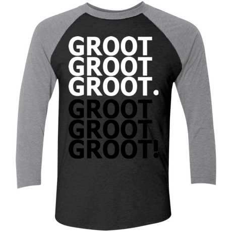 T-Shirts Vintage Black/Premium Heather / X-Small Get over it Groot Men's Triblend 3/4 Sleeve
