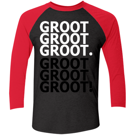T-Shirts Vintage Black/Vintage Red / X-Small Get over it Groot Men's Triblend 3/4 Sleeve