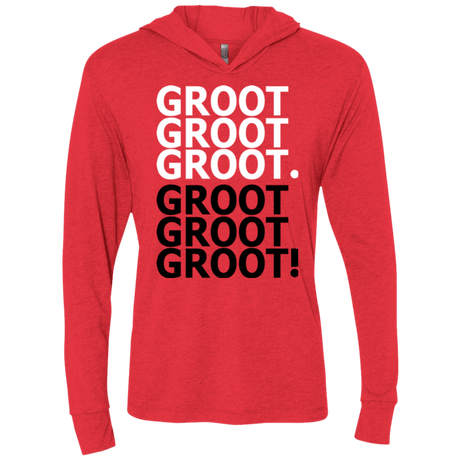 T-Shirts Vintage Red / X-Small Get over it Groot Triblend Long Sleeve Hoodie Tee