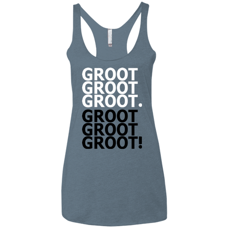 T-Shirts Indigo / X-Small Get over it Groot Women's Triblend Racerback Tank