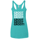 T-Shirts Tahiti Blue / X-Small Get over it Groot Women's Triblend Racerback Tank