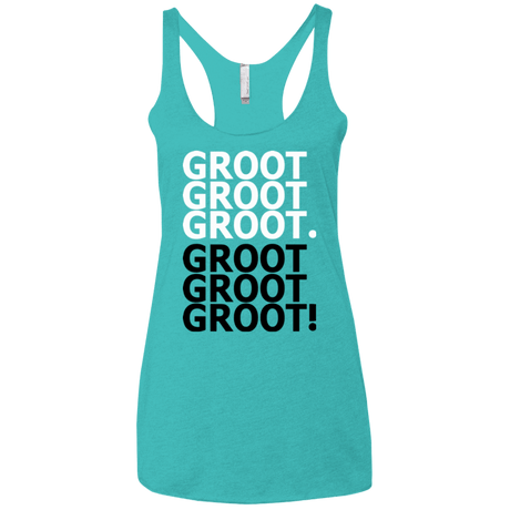 T-Shirts Tahiti Blue / X-Small Get over it Groot Women's Triblend Racerback Tank