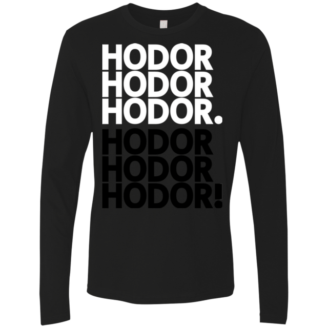 T-Shirts Black / Small Get over it Hodor Men's Premium Long Sleeve