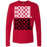 T-Shirts Red / Small Get over it Hodor Men's Premium Long Sleeve