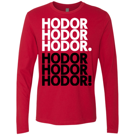 T-Shirts Red / Small Get over it Hodor Men's Premium Long Sleeve