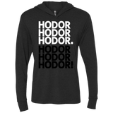 T-Shirts Vintage Black / X-Small Get over it Hodor Triblend Long Sleeve Hoodie Tee