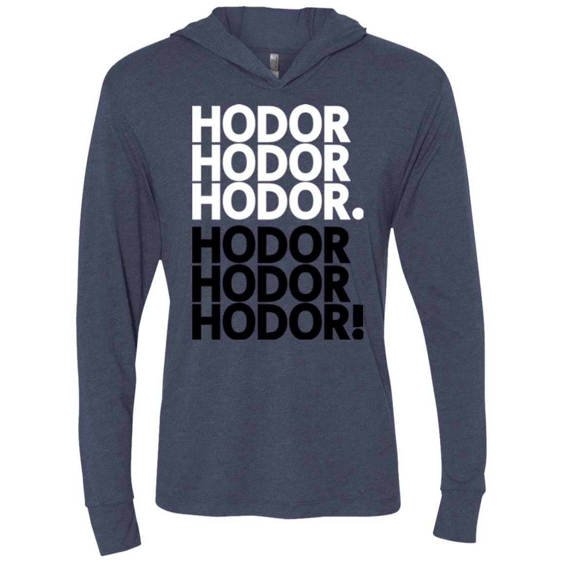 T-Shirts Vintage Navy / X-Small Get over it Hodor Triblend Long Sleeve Hoodie Tee