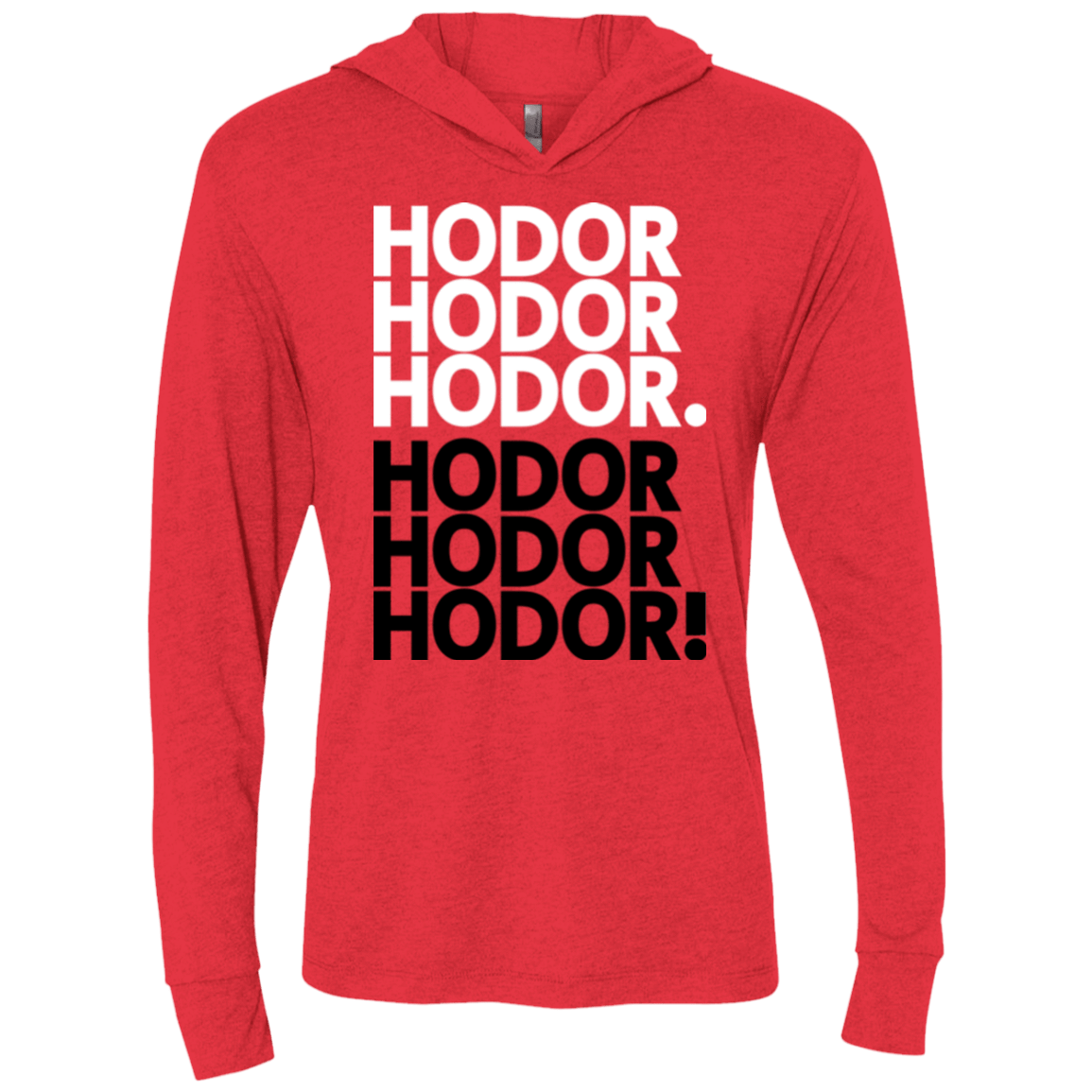 T-Shirts Vintage Red / X-Small Get over it Hodor Triblend Long Sleeve Hoodie Tee